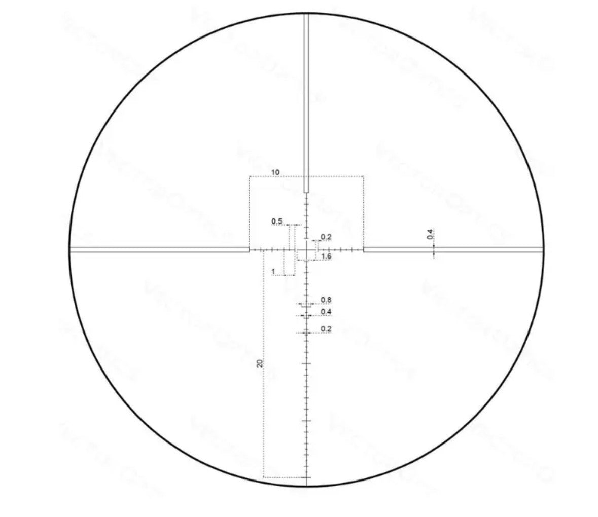 GPO CENTURI RIFLESCOPE COMPACT 4-16x44i FFP MIL