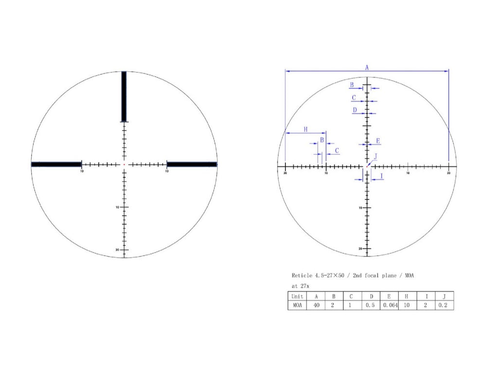 GPO SPECTRA RIFLESCOPE 6X 4.5-27x50i MOAi