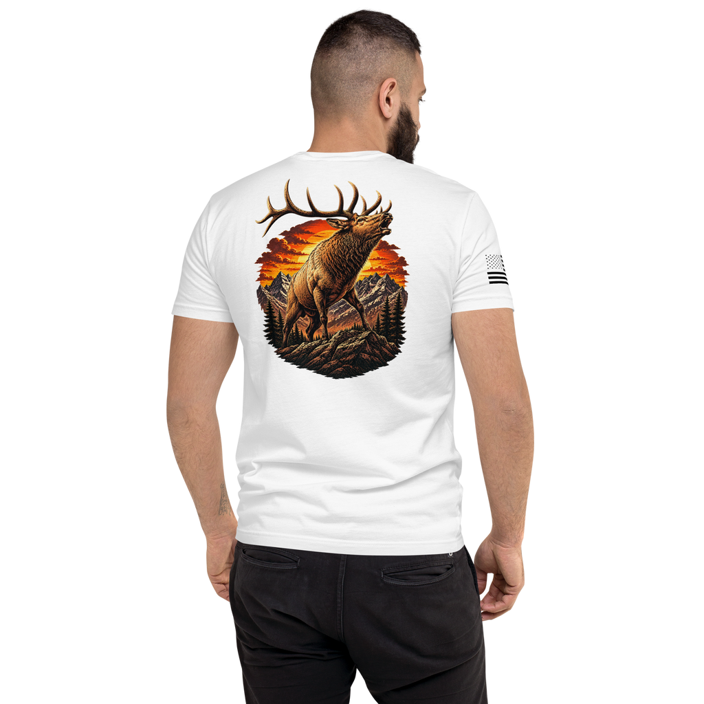 Elk Szn Fitted Men’s Tee (White)