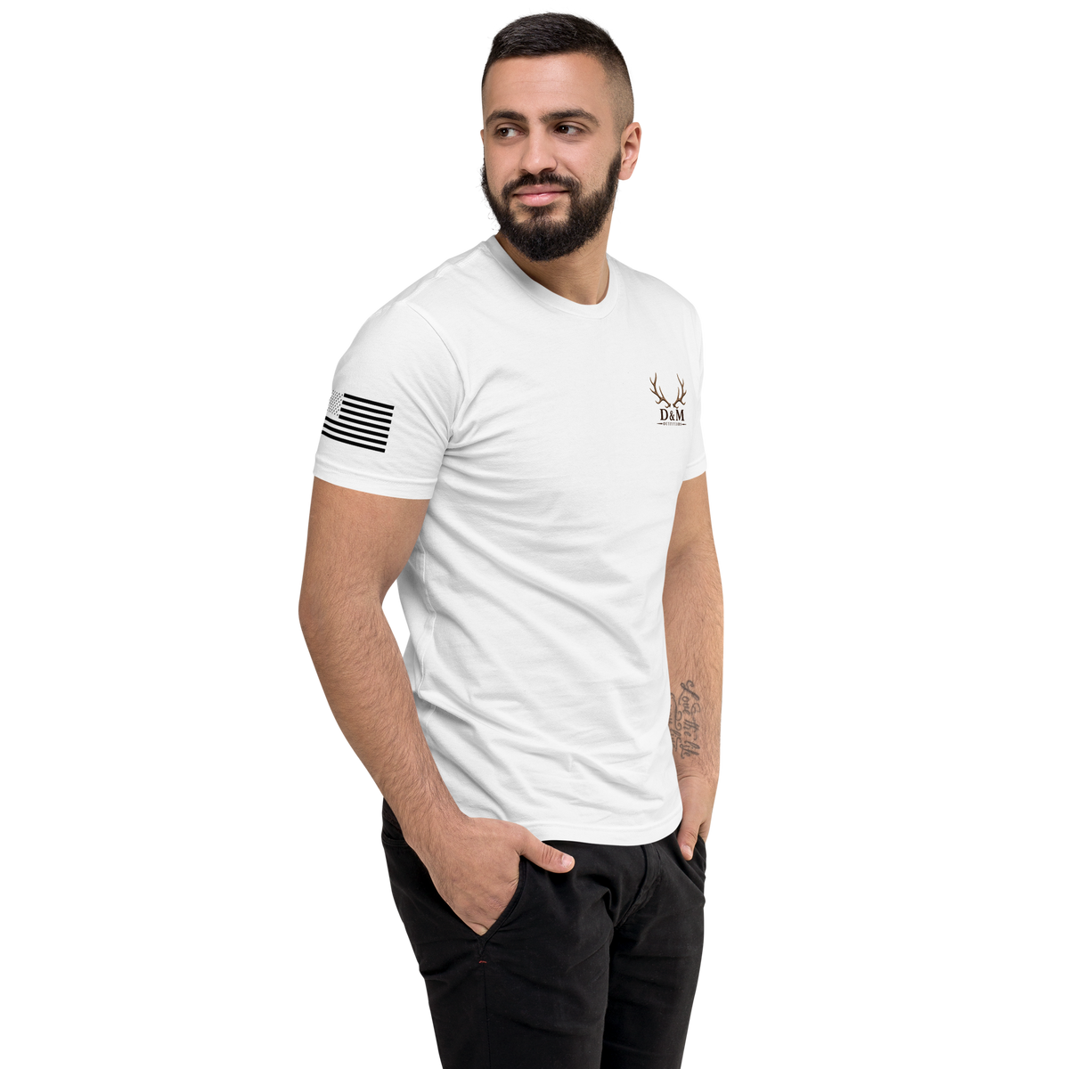Elk Szn Fitted Men’s Tee (White)