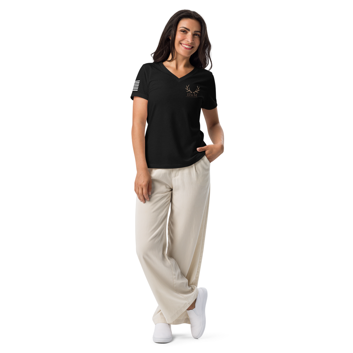 Elk Szn Womens VNeck (Black)