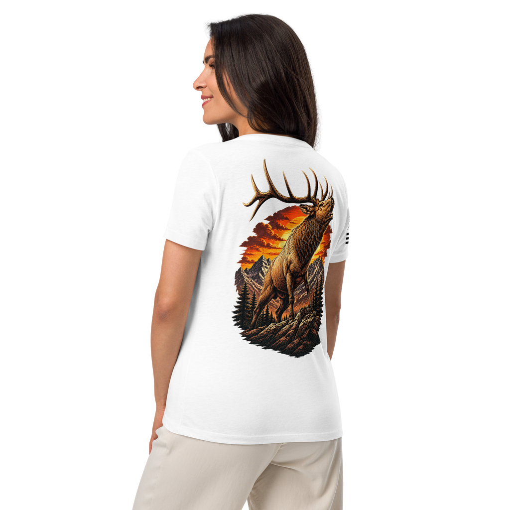 Elk Szn Womens VNeck (White)