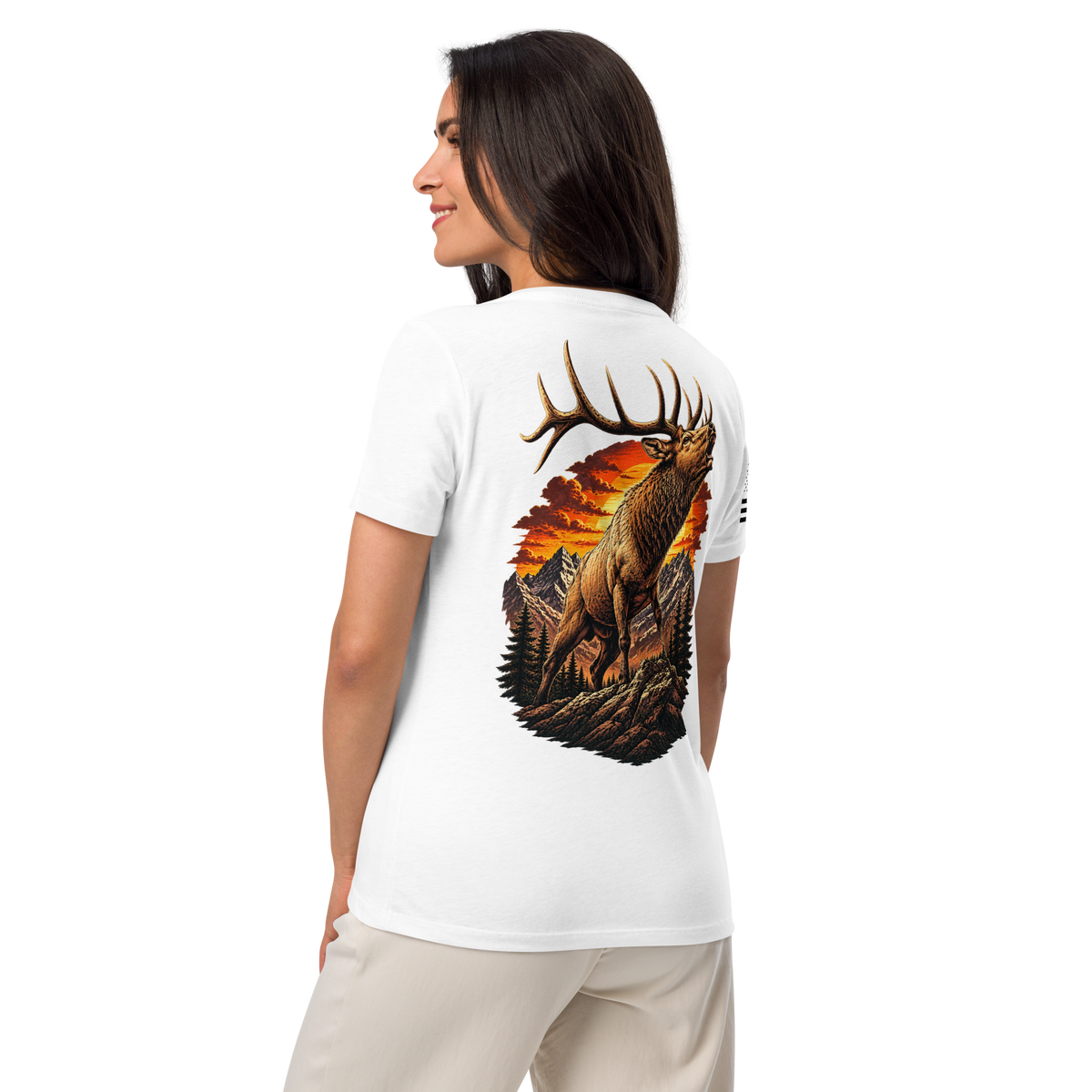 Elk Szn Womens VNeck (White)
