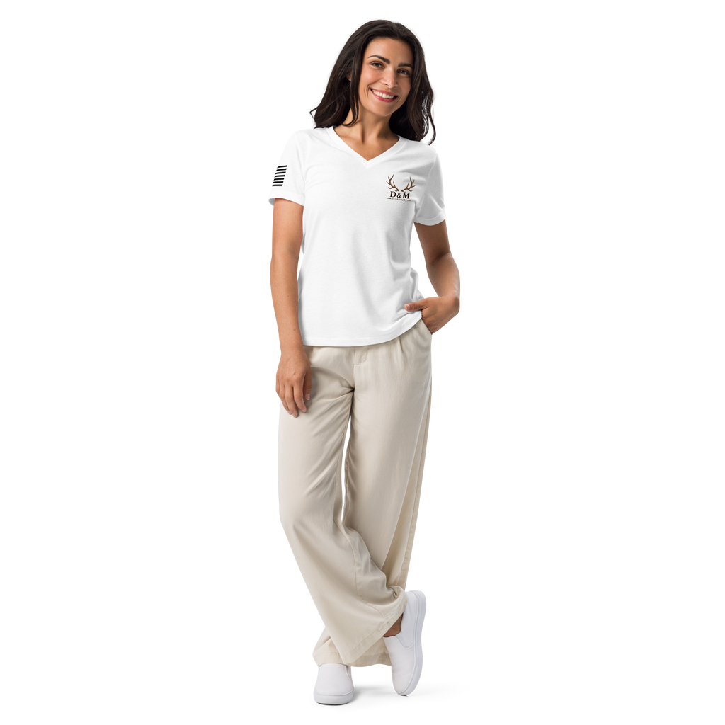 Elk Szn Womens VNeck (White)